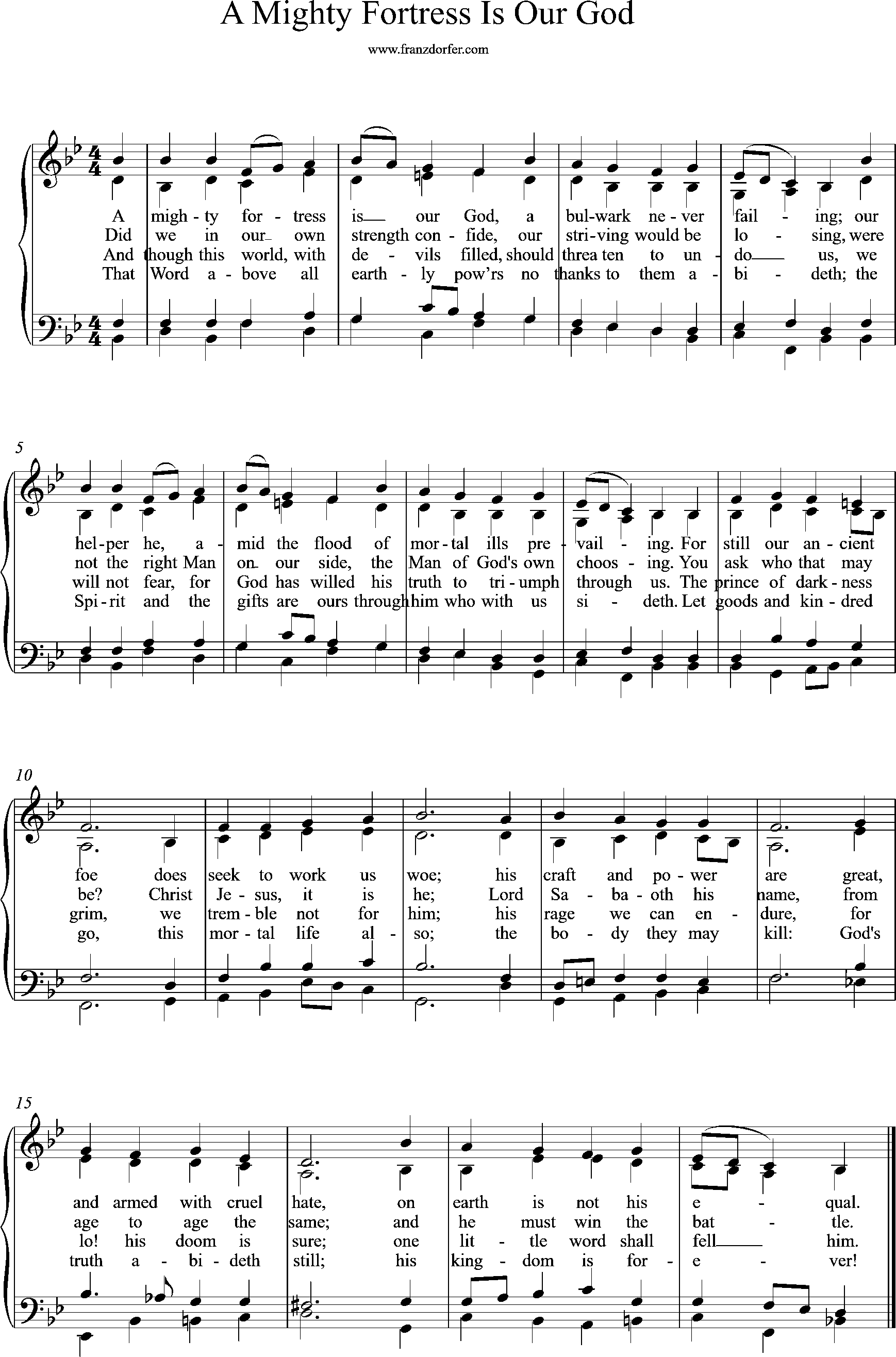 choir-, organ-, sheetmusic, Bb-Major